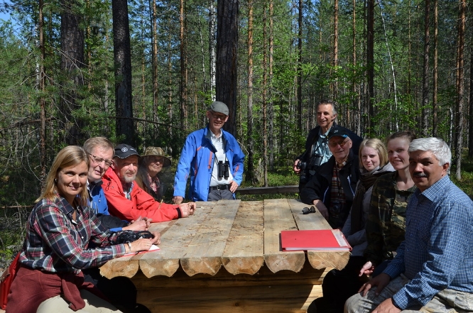 Members of the Royal Swedish Academy of Agriculture and Forestry together with Y.A. Pautov during the excursion to the Model Forest