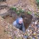 V.S. Stolbovoy, Dr.Sc. (Geography), from Moscow is evaluating the changes of the soil profile on the former skidding road after 30 years since logging