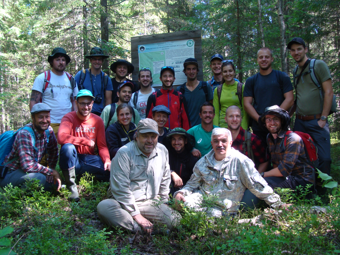 Студенты, аспиранты и научные сотрудники из Швейцарии в Модельном лесу "Прилузье", 2017